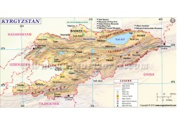 Kyrgyzstan Map - Digital File