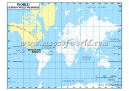 Antigua and Barbuda Location Map - Digital File