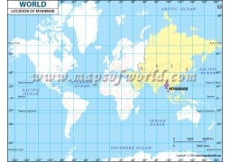 Myanmar Location Map - Digital File