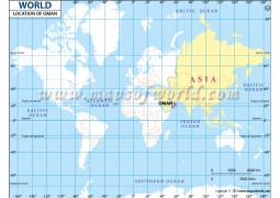 Oman Location Map - Digital File