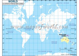 Papua New Guinea Location Map - Digital File