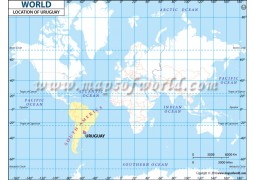 Uruguay Location Map - Digital File