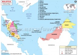 Malaysia Political Map - Digital File