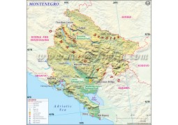 Montenegro Map - Digital File