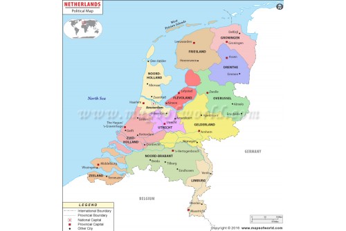 Netherlands Political Map 