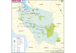 Santa Clara County Map - Digital File