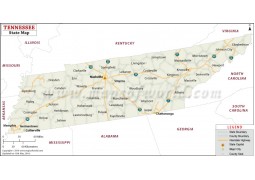 Tennessee State Map  - Digital File