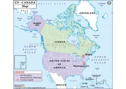 Map of USA and Canada - Digital File
