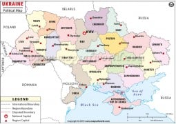 Ukraine Political Map - Digital File
