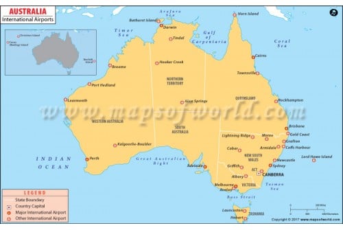 Australia Airports Map