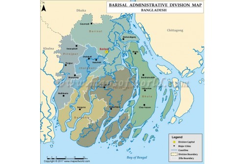 Barisal Division Map