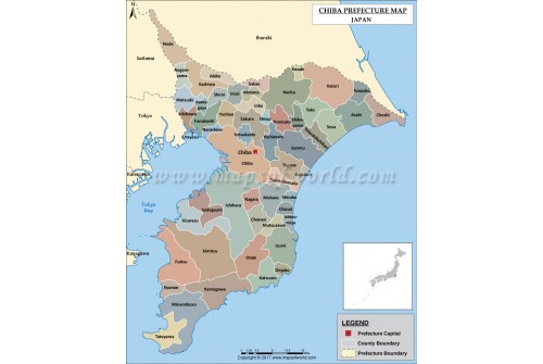 Chiba Prefectures Map