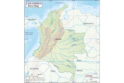 Colombia River Map