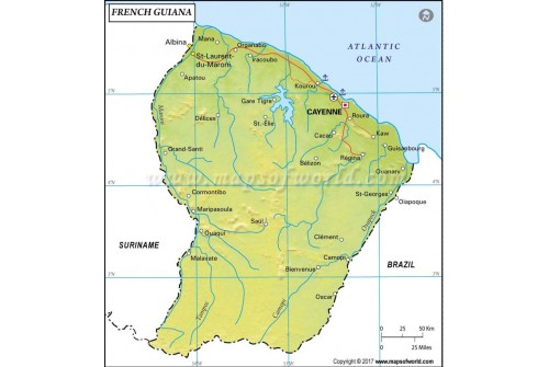 French Guiana Map