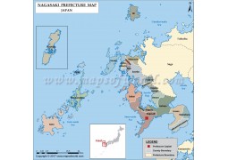 Nagasaki Prefectures Map - Digital File