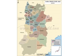Nara Prefectures Map - Digital File