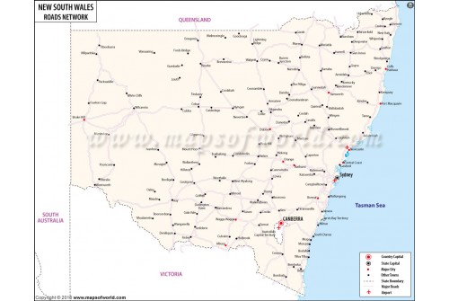New South Wales Road Map