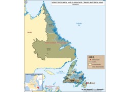 Map of Newfoundland and Labrador Province - Digital File