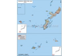 Okinawa Prefectures Map - Digital File