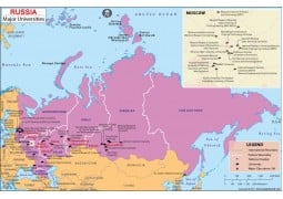 Map of Major Universities in Russia - Digital File