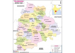 Telangana Map - Digital File