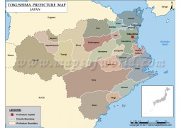Tokushima Prefectures Map - Digital File