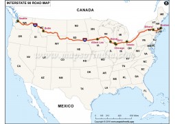 US Interstate 90 Map - Digital File