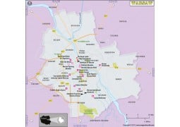 Warsaw City Map, Poland - Digital File