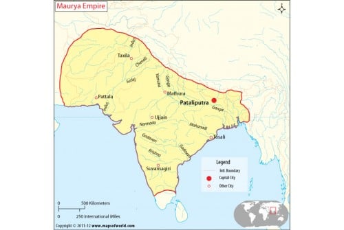 Maurya Empire Map
