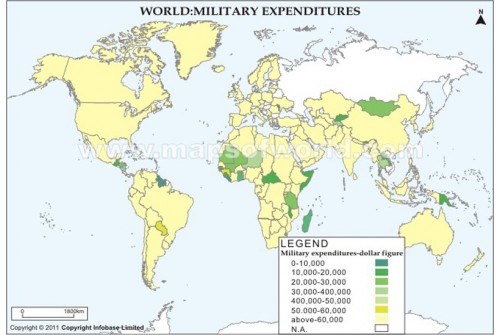 World Military Expenditures Map