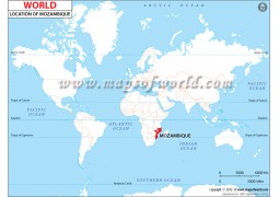 Mozambique Location Map - Digital File