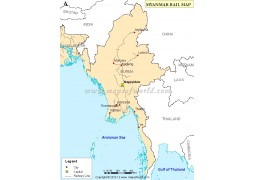 Myanmar Rail Map - Digital File