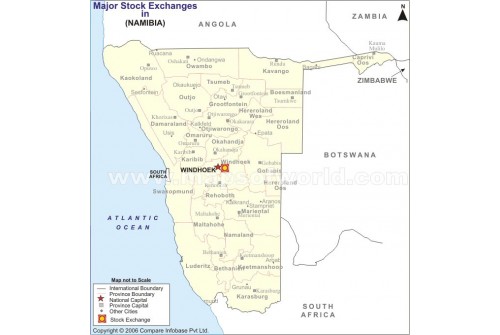 Namibia Stock Exchange Location Map