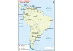 South America Oil and Gas Network Map - Digital File