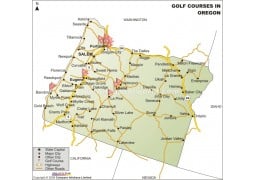 Oregon State Golf Course Map - Digital File
