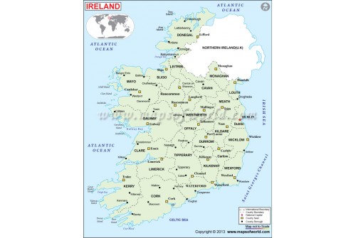 Ireland Political Map 