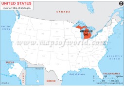 Michigan Location Map - Digital File