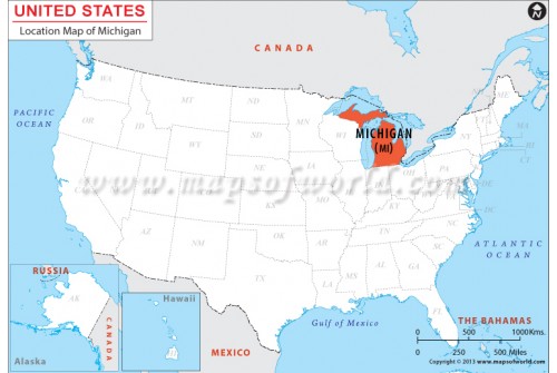Michigan Location Map