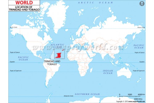 Trinidad and Tobago Location Map