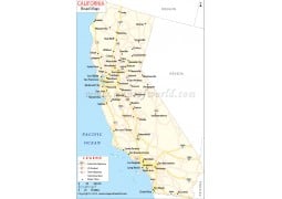 California Road Map  - Digital File