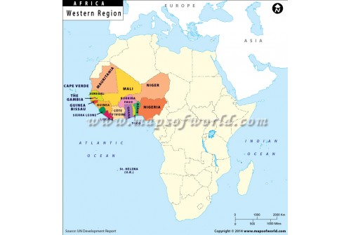 Western Africa Region Map