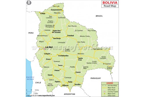 Bolivia Road Map