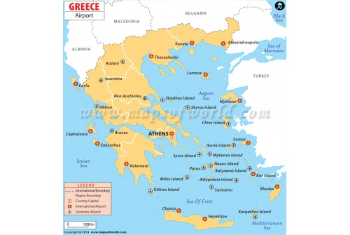 Greece Airports Map