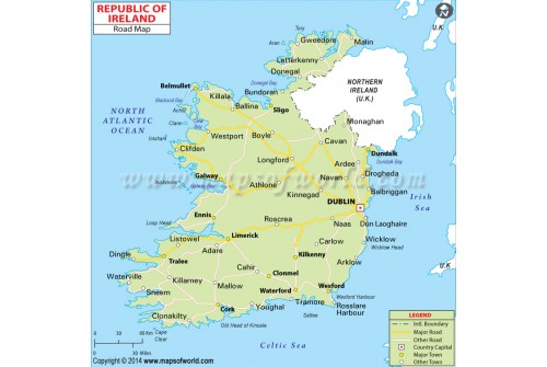 Road Map of Ireland