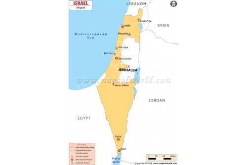 Israel Airports Map