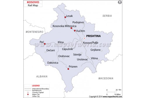 Kosovo Rail Map
