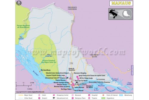 Manaus Brazil Map