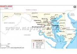 Maryland Cities Map - Digital File