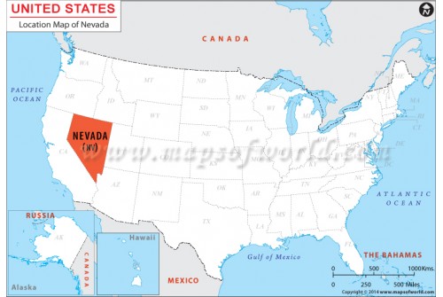 Nevada Location Map