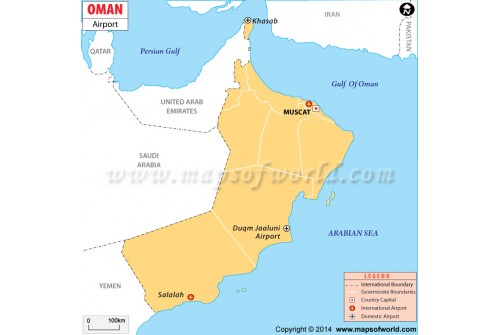 Oman Airport Map